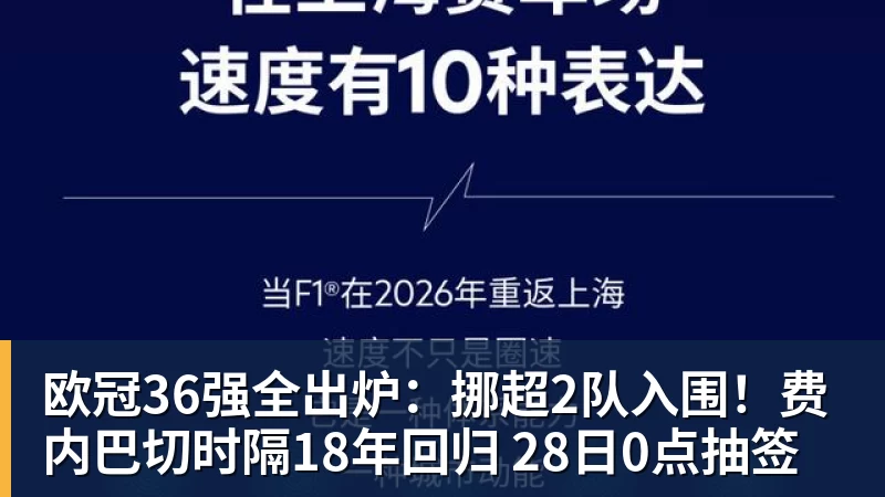 开云·体育欧冠36强全出炉：挪超2队入围！费内巴切时隔18年回归 28日0点抽签
